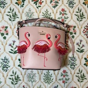 Kate Spade New York Flamingo Bag tote H6.3×W5.5×D4.7in pouch